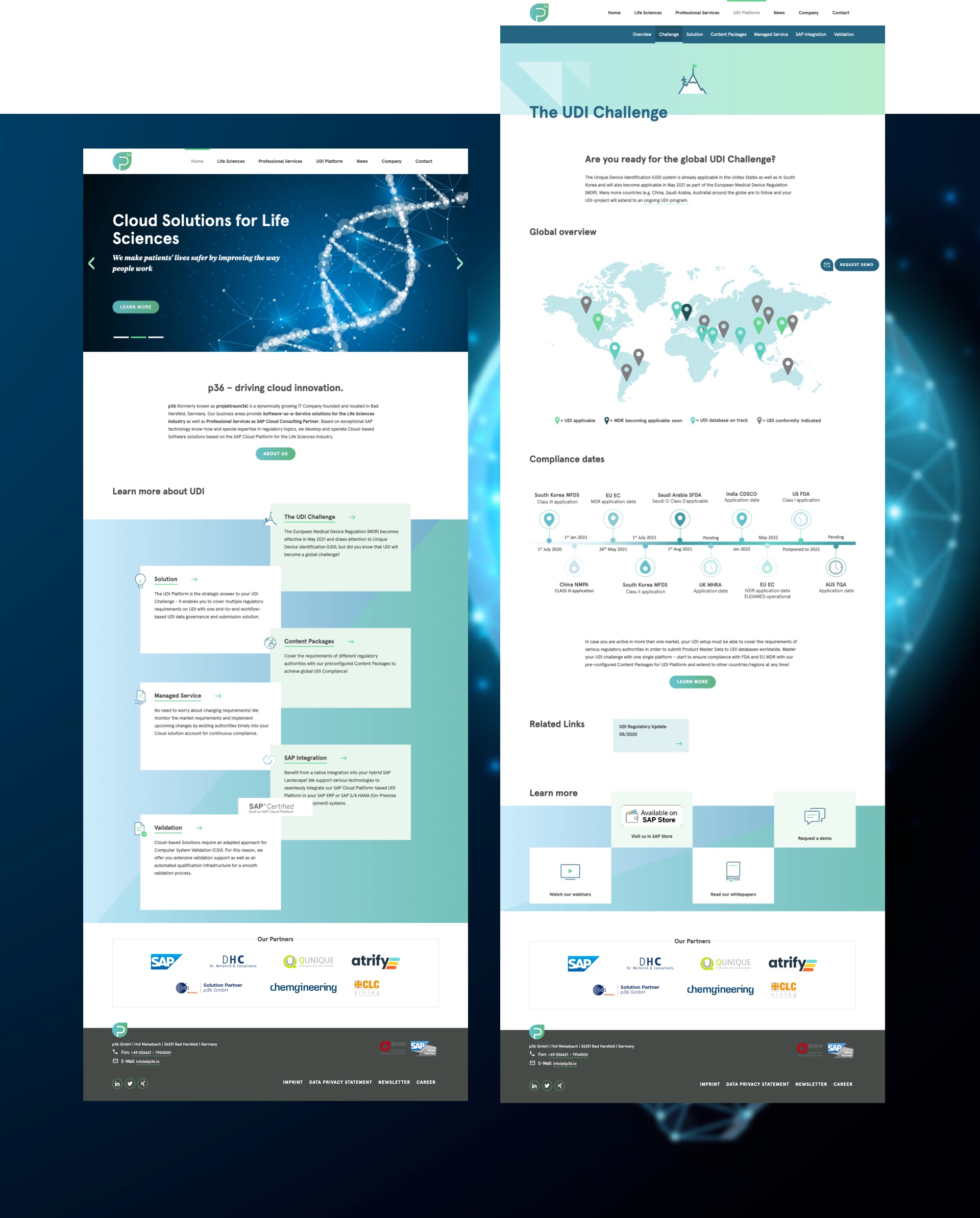 p36 SAP Beratung Website Design und User Interface