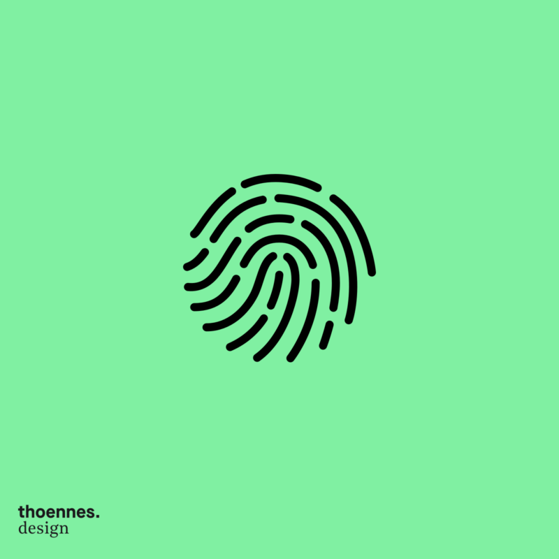 Fingerprint Icon, ich liebe gut ausgebaute Icon Sets