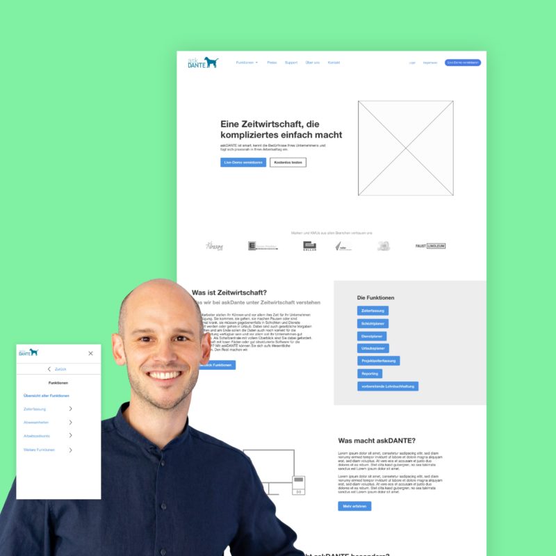 Webdesign Bauplan, die sogenannten Wireframes