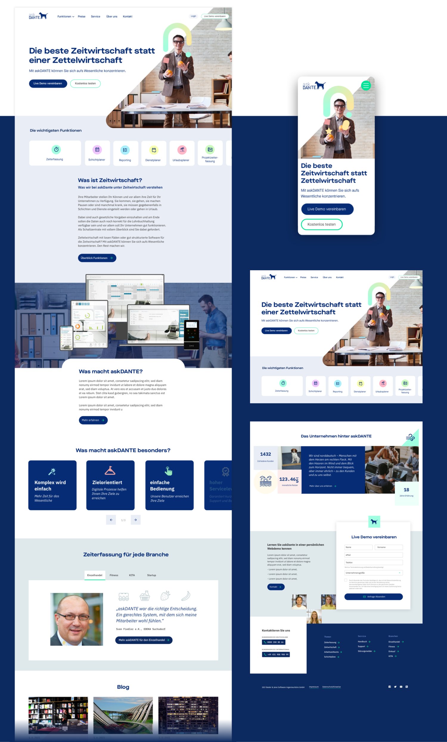 Webdesign Landingpage Projekt